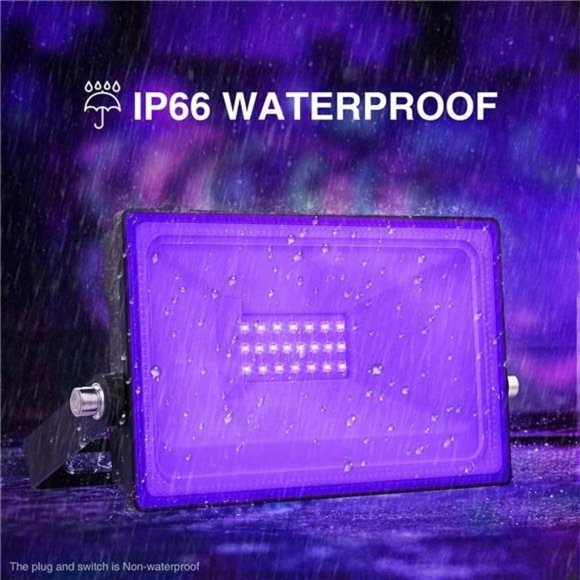 4 Pack 20W LED Black Lights, Blacklight Flood Light with Plug and Switch - Picture 5 of 6